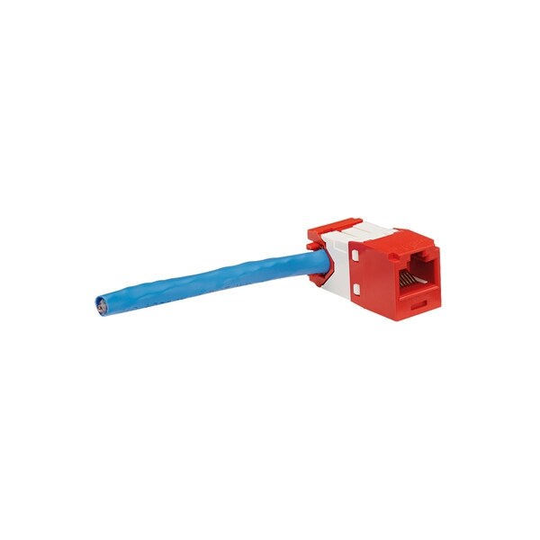 Panduit 1-PORT MOD JACK 8W8P UTP CAT6, RIGHT ANGLE, T568A/B, MINI-COM CJR688TGWH